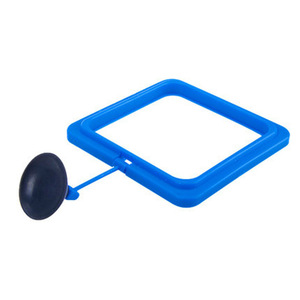 Anillo de alimentación cuadrado azul para pecera, alimentador flotante para comida de peces de acuario - Product Image 1