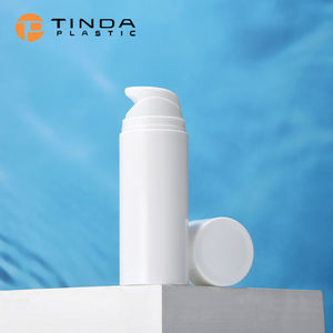 Flacons pompe sans air pour sérum et lotion pour le visage, 30 ml/50 ml/100 ml, en plastique, avec pulvérisateur, anneau de fermeture, impression sérigraphique, emballage blanc pour soins de la peau - Product Image 2