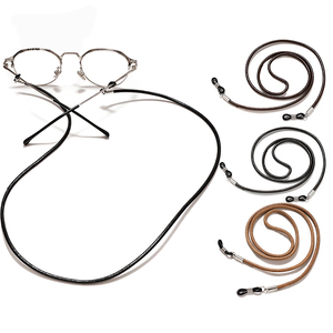 Lanières unisexes en cuir de vachette véritable, noir et marron, <span class=keywords><strong>cordon</strong></span> de protection pour <span class=keywords><strong>lunettes</strong></span> - Product Image 5