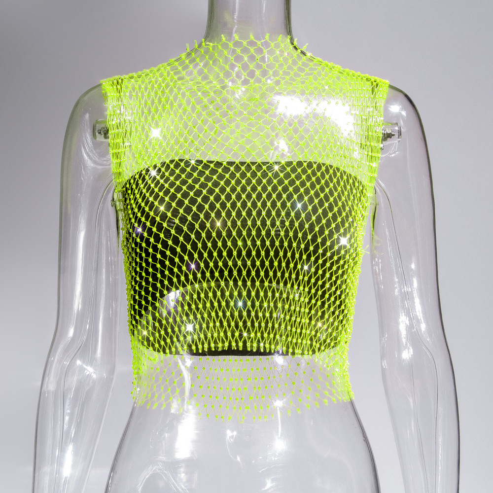 verde neón cuello redondo