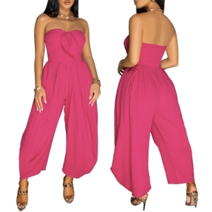 Nouvelle Combinaison Femme Sexy Unie Sans Manches Coupe Ample Tendance Été - Product Image 3