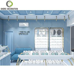 Exquisite Optical Shop Interior Design Wood Eyewear Display Cabinet Customized Multi-Layer Eyeglasses Display Cabinet With Light - Product Image 2