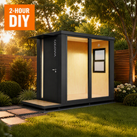Cabine de bureau modulaire haut de gamme pour jardin 2,3 m, entièrement en aluminium, préfabriquée, DIY, studio insonorisé moderne pour l'UE | États-Unis | Marché australien