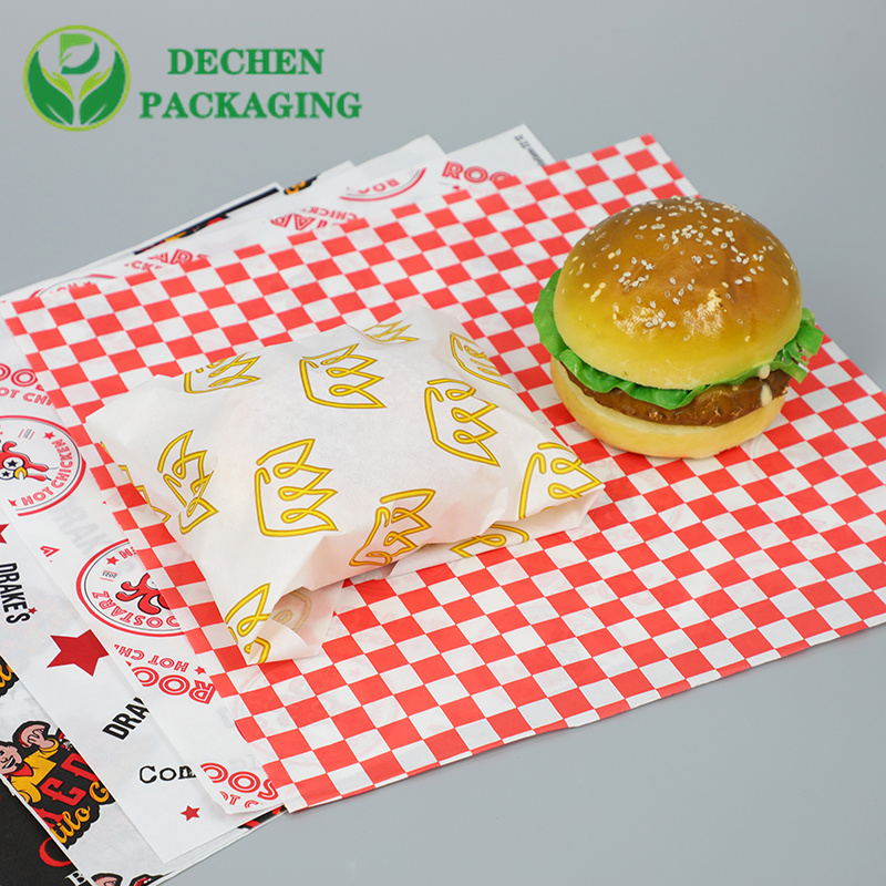 Uae Sandwich Printing Burger Tray Liner Takeaway Food Safe Wrap Paper