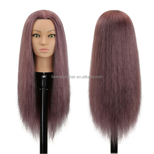 Tête d'entraînement en cheveux humains 100% naturels pour femmes, marron <span class=keywords><strong>blond</strong></span> clair, pour coiffeuses - Product Image 2