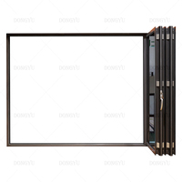 Dongyu Patio extérieur arrière-cour Porte pliante en accordéon à double vitrage Isolation thermique Porte pliante en aluminium