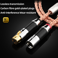 Câble XLR professionnel haute performance HiFi mâle-femelle OCC 2XLR avec prise XLR plaquée or pour microphone, haut-parleur, amplificateur