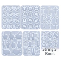 Moules pour pendentifs et boucles d'oreilles YS Diy, série mixte, Noël, 12 constellations du zodiaque, croix, échecs, dollar, geste, porte-clés, outils