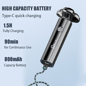 Rasoir électrique rotatif à triple lame rechargeable et étanche pour hommes avec écran LCD - Utilisation domestique et hôtelière - Product Image 6