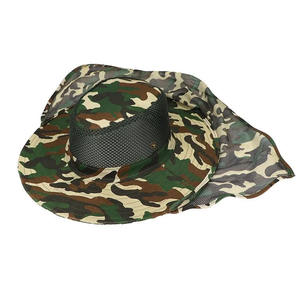 Chapeau de pêcheur camouflage avec couvre-visage en maille respirant et protection solaire pour la pêche, la randonnée et les activités de plein air - Product Image 3