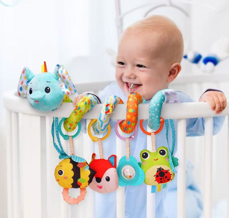 Baby Infant Worm Crib Hanging Rattles
