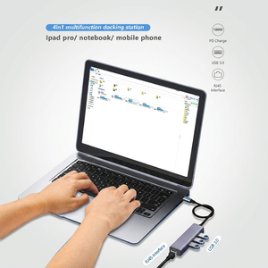 Adattatore <span class=keywords><strong>USB</strong></span> C a Gigabit RJ45 Ethernet con Hub <span class=keywords><strong>USB</strong></span> 3.0 5Gbps, Splitter Multiporta Tipo C per MacBook, Laptop e PC - Product Image 2