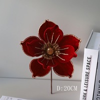 Großhandelsartikel Oyo7780 Samt-Bunte Weihnachtsmagnolienblüte mit Glitzer für Weihnachtsbaumdekoration