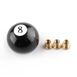 Pommeau de levier de vitesse en cristal noir, 8 boules, en résine, pour voiture manuelle, universel - Product Image 3