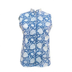 Veste matelassée vintage élégante pour homme en coton indien, imprimée à la main, réversible - Product Image 3