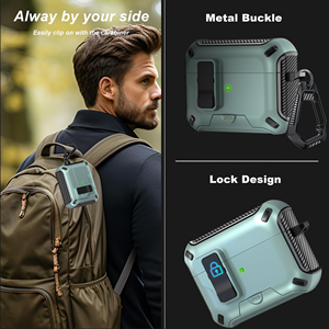 Funda protectora de armadura para Apple <span class=keywords><strong>Airpods</strong></span> 1/2/3 Pro, funda de TPU a prueba de golpes, soporte para teléfono móvil, bolsa de plástico para auriculares inalámbricos con Bluetooth - Product Image 5