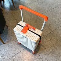 Valise de voyage à roulettes de style japonais, luxe/simple, en PC, avec roues larges transparentes, 20/28 pouces, pour cabine et soute, unisexe