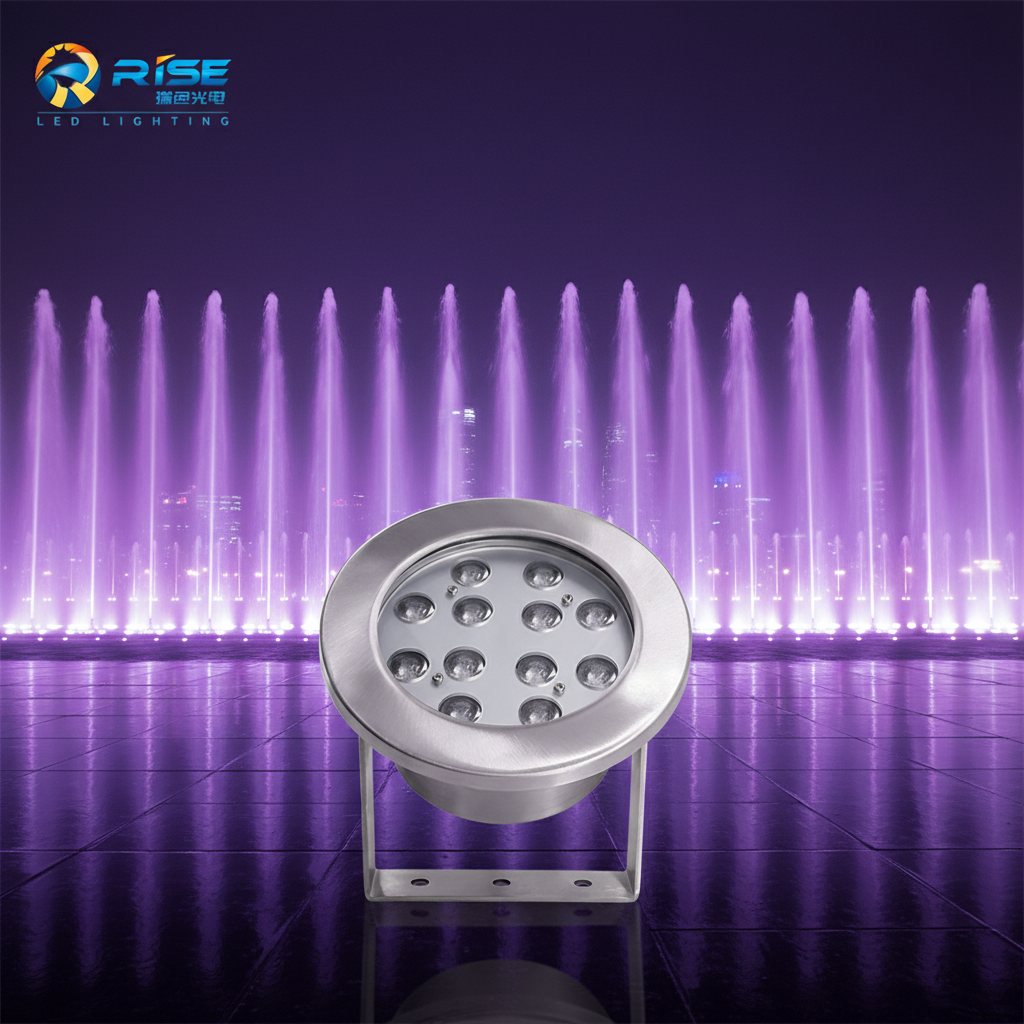 Hot Sale Stainless Steel White LED Underwater Swimming Pool Lights Musical Dancing Water Outdoor Fountain DMX512 RGBW DC12V/24V
