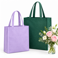 Sacs promotionnels en non-tissé PP à soufflets latéraux et ouverture supérieure pour fleuristes, logo imprimé, achat en gros, 80 g/m² OEM