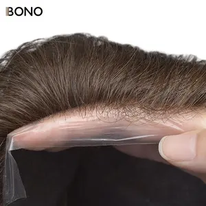BH3 0.03mm Ultra Thin Skin V looped Hair Systems for Men Human Hair Toupee