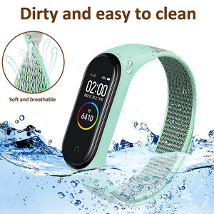 Deporte tela de Nylon bucle banda para Xiaomi <span class=keywords><strong>Mi</strong></span> banda 5 reemplazo Correa - Product Image 4