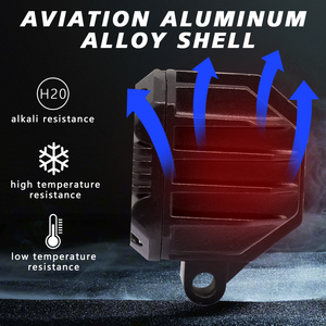 Phares LED Moto à Double Lentille Blanche et Jaune Haute Puissance pour Moto, Voiture, Camion, Jeep, VTT - Product Image 6