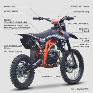 Moto tout-terrain 125cc 4 temps à essence, Dirtbike BSE PH05 6.5kW 100km/h, moto de course <span class=keywords><strong>enduro</strong></span> tout-terrain pour adultes - Product Image 2