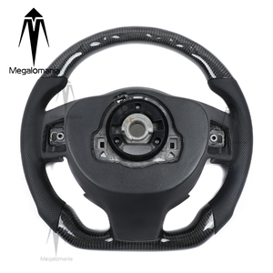 Volant sport en fibre de carbone perforé en cuir Megalomania pour modèles <span class=keywords><strong>Jaguar</strong></span> 2017- (XF/XFL/XEL/<span class=keywords><strong>E</strong></span>-PACE/F-<span class=keywords><strong>TYPE</strong></span>/F-PACE) - Product Image 6