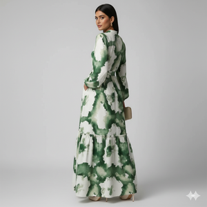 ชุดเดรสยาวทรงเอ แขนยาว พิมพ์ลายโลโก้ด้านหน้า สำหรับผู้หญิง แบรนด์ Unity Luxure รุ่นใหม่ ใส่สบาย ระบายอากาศได้ดี เหมาะสำหรับฤดูใบไม้ผลิและฤดูร้อน เอวธรรมชาติ - Product Image 3