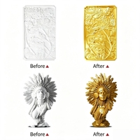 Peinture à base d'eau dorée ultra-brillante, revêtement métallique écologique pour sculptures en plâtre, décoration murale et artisanat sur bois