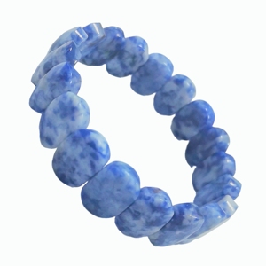 Bracelet de guérison en jade blanc et bleu, bijoux en pierres naturelles pour l'équilibre énergétique, le bien-être spirituel et le soulagement de l'anxiété - Product Image 3