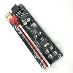 การ์ดเพิ่มพอร์ต 009S <span class=keywords><strong>Plus</strong></span> PCIE <span class=keywords><strong>Riser</strong></span> Card 3 in 1 พร้อมสาย Molex 6Pin, SATA และ USB 3.0 1X 16X Extender PCI-E PCI Express Adapter อุปกรณ์อิเล็กทรอนิกส์ - Product Image 1