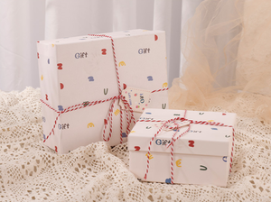 Boîte <span class=keywords><strong>cadeau</strong></span> rigide style Ins, haut et bas, à pois, avec ruban en corde, pour faveurs de mariage, souvenir de demoiselle d'honneur, emballage pour fête - Product Image 4