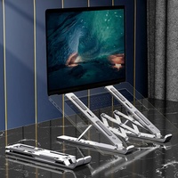Support d'ordinateur Portable pour bureau réglable ergonomique Portable en aluminium support d'ordinateur pliable 10 Angles antidérapant
