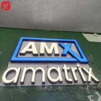 Letreros de Canal de Acrílico 3D Premium Personalizados para Exteriores, Logotipo Comercial Iluminado con LED, Letrero Publicitario para Oficina, Resistente al Agua