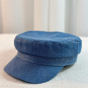 Gorra <span class=keywords><strong>de</strong></span> Visera Informal <span class=keywords><strong>de</strong></span> Mezclilla, Color Sólido, Estilo Vintage, Versátil, Boina Urbana, Gorra <span class=keywords><strong>de</strong></span> Artista Simple para Uso Diario Unisex - Product Image 4