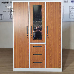 خزانة ذات ألوان مخصصة لغرفة النوم, خزانة ذات 3 أبواب من الصلب ، خزانة مزودة بمرآة ، خزانة مزودة بمرآة ، طراز رقم الموديل: Armoire. - Product Image 5