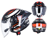 LS2OF616 Certifié ECE/DOT authentique Casque certifié 3C trois-quarts, demi-casque de moto pour femme, casque pour homme