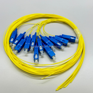 Pigtail de Fibra Óptica Monomodo SC/UPC de 12 Núcleos con Baja Pérdida de Inserción, LSZH, 0.9mm, 1.5M, Varios Colores Opcionales para Empalmes FTTH ODF - Product Image 1