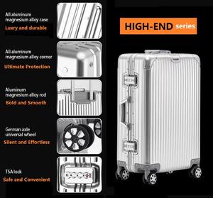 Snelle, gepersonaliseerde, volledig aluminium koffer handbagage luxe merk cabinebagage met spinnerwielen en TSA-slot - Product Image 2