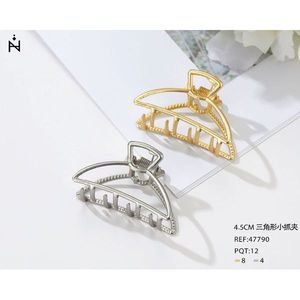 Pinces à cheveux triangulaires 4,5 cm en métal, petites pinces pour femmes, accessoire de mode pour cheveux - Product Image 3