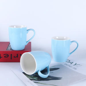 Sky Blue Ceramic <b>Mug</b> Solid Color Coffee Cup For Giveaways 50 Pieces Per Bag From Zhuzhou Liling HB008 - Product Image 3