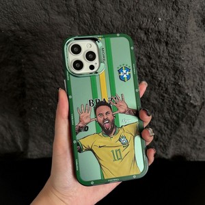 Custodia per telefono anti-impronta antiurto in TPU+PC con stampa UV a fumetti di Cristiano Ronaldo e <span class=keywords><strong>Lionel</strong></span> Messi, alla moda, per appassionati di calcio - Product Image 6