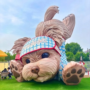 Escultura de arte público hecha a mano de fibra de vidrio, personalizada para exteriores, hermosa exhibición para centros comerciales, imagen de animal de dibujos animados famoso en Internet. - Product Image 1