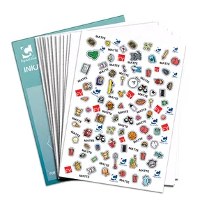 Blank Die Cut A4 glossy Inkjet Vinyl Sticker Paper 8.5*11 a4 sticker paper Glossy Waterproof Sticker Paper