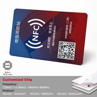 Nouvelles cartes plastiques NFC blanches vierges en PVC PETG avec puce, finition mate, impression personnalisée, 13,56 MHz ISO 14443 CR80