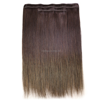 Extensions de cheveux humains indiens Remy invisibles à clipser, qualité supérieure, lisses, de 14 à 26 pouces, pour femmes, vente en gros