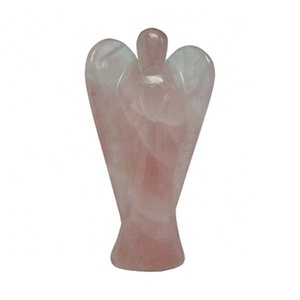 Figurine d'ange rose en cristal de 2 à 2.5 pouces, pierre d'ange de guérison, pierres précieuses en vrac, pour la décoration de la maison - Product Image 6