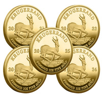 Moneda Conmemorativa Clásica Sudafricana Krugerrand, Diseño de Paul Kruger y Springbok, Artesanía en Metal, Recuerdo Coleccionable, Regalo
