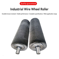 Brosse à rouleaux en fil d'acier recouvert de laiton, adaptée au ponçage industriel lourd, brosse à rouleaux en fil d'acier spiralé